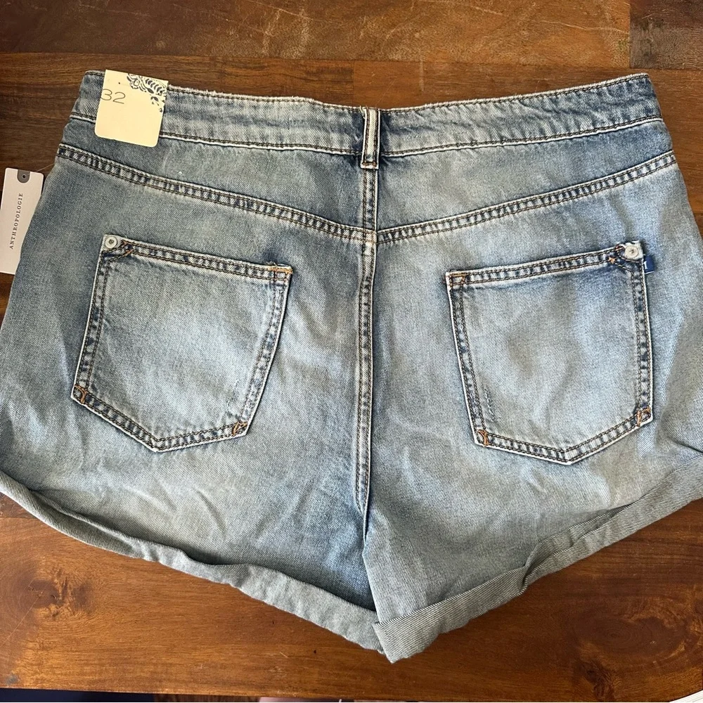 Anthropologie Pilcro Denim Blue Women's Shorts‎ Size 32 NWT - Picture 5 of 10